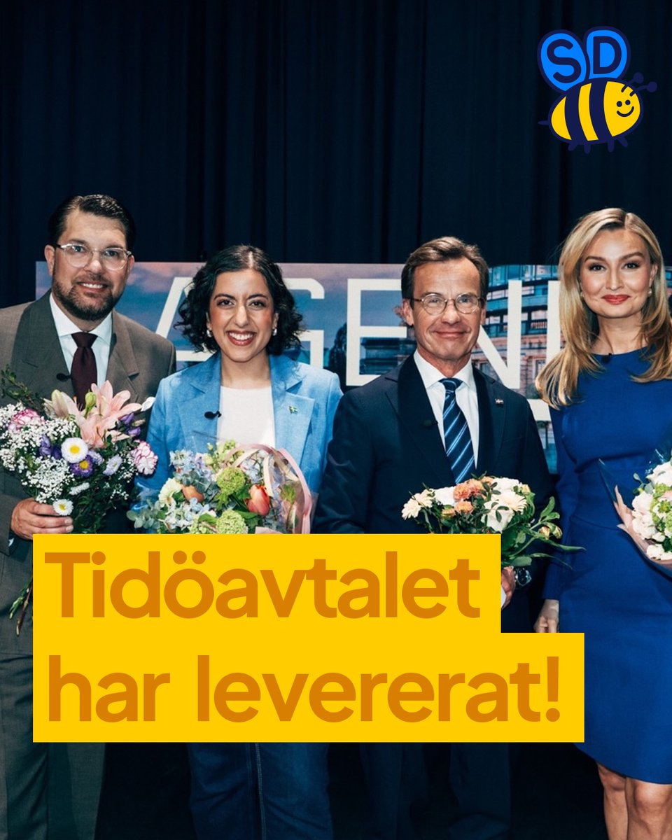 sdriks's tweet photo. Sverigedemokraterna och regeringen har på kort tid genomfört ett omfattande reformarbete som på flera avgörande områden innebär en tydlig kursändring för Sverige:

- Den lägsta asylrelaterade invandringen på 40 år.

- Skärpta straff och utvisning som regel, inte undantag.

- Sänkta drivmedelspriser. Priserna hade varit betydligt högre, upp mot 30 kr/l, utan vår politik.

- De första stegen mot ny kärnkraft i Sverige.

- Visitationszoner, anonyma vittnen och dubbla straff för gängkriminella.

- Kortare vårdköer och en utbyggd primärvård.

Så länge det finns otrygghet, utanförskap och ekonomisk press i människors vardag är arbetet inte färdigt, utan fortsätter med full kraft framåt.

Reformerna som nu genomförs är början på en långsiktig omläggning med målet att Sverige åter ska bli tryggt, fritt och svenskt.