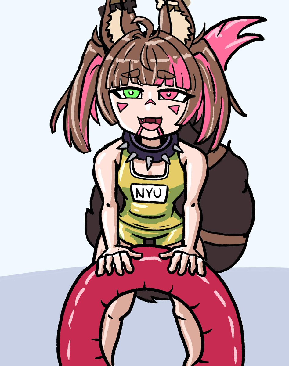 LK_wap's tweet image. Golden week but a different type of swimsuit

#fanart #vtuber #nyudrawchi
