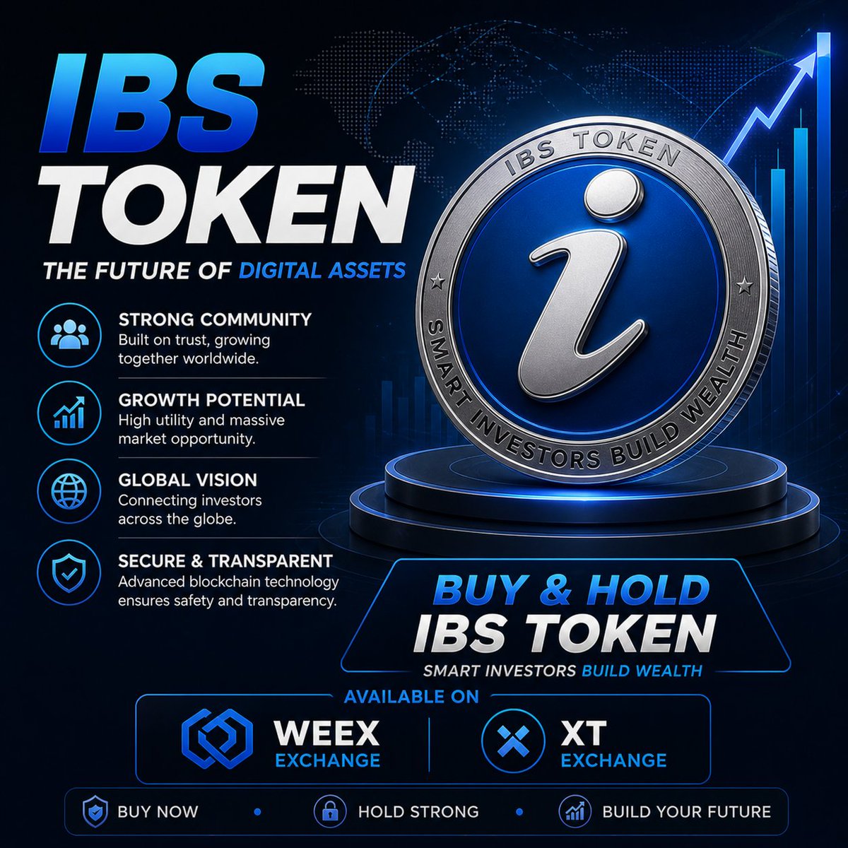 ibs_token's tweet photo. 🚀 IBS TOKEN is the future of digital assets!

💎 Strong Community
📈 High Growth Potential
🌍 Global Vision
👉 Buy &amp; Hold. Build Wealth.
Now available on WEEX &amp; XT Exchange

#IBSToken #Crypto #Blockchain #InvestSmart https://t.co/9vEmJk79AK