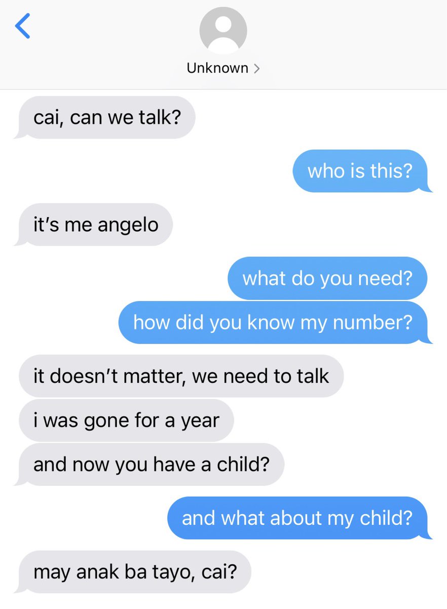 onechanst's tweet photo. ah la, labyu?
a #wonchan taguan ng anak au

wherein after a year of no contact, the universe finds it way for gelo (ww) and cai (dn) to cross their paths (with no choice) again. https://t.co/m76ImHErFY