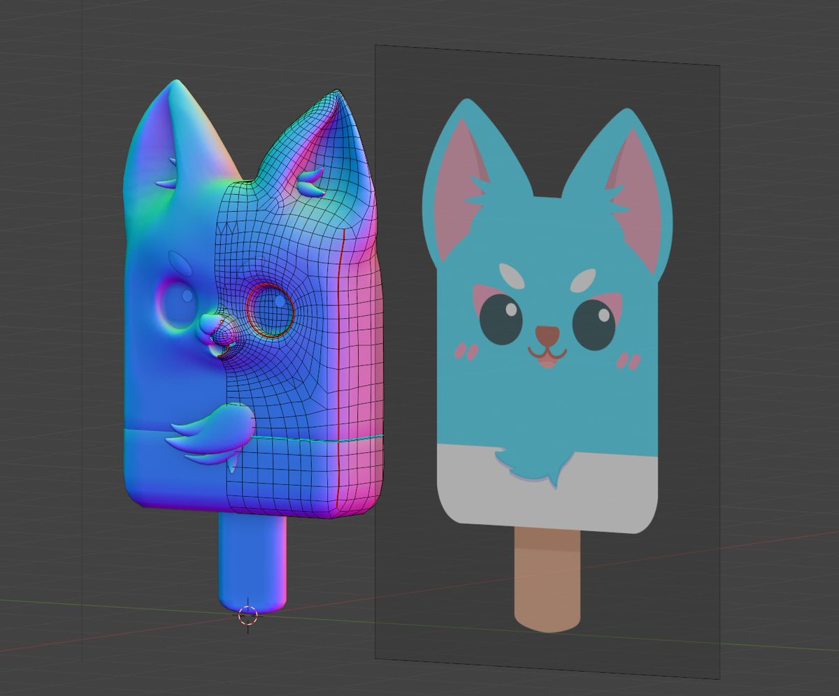 Early version of the mesh + topology ✨

When there’s only a flat front reference, a lot of the design has to be interpreted during the process.

Clear references and direction make a huge difference.