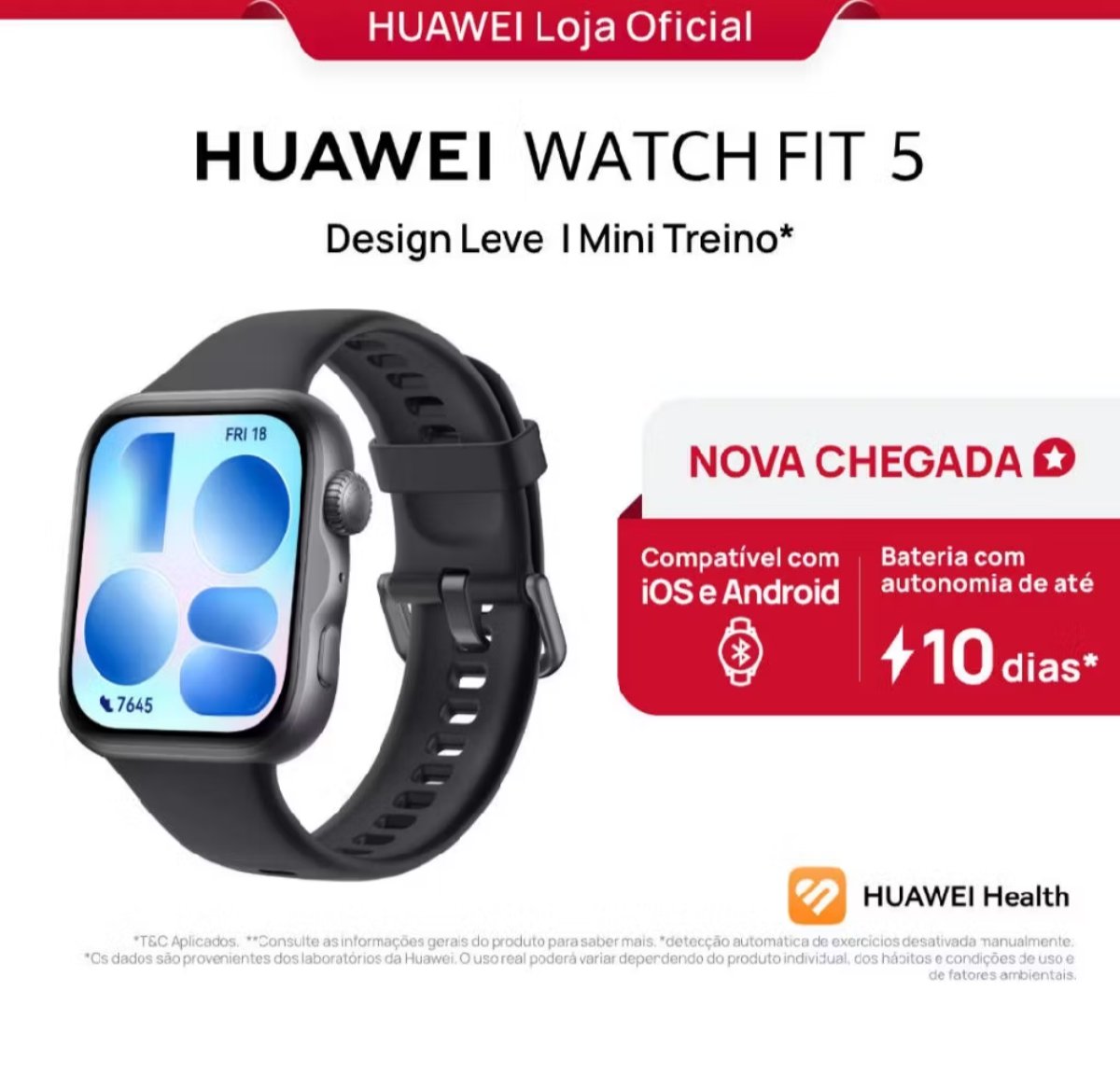 enricodejesussl's tweet image. 🚨 Huawei Watch Fit 5
Tela AMOLED 1,82",2500 nits (ótima no sol), GPS, 64GB, música sem o celular + até 10 dias de 🔋

💵 R$ 635 no Pix 🤑 

🎟️ Cupom de R$ 100 aqui 👇
s.shopee.com.br/5L8UkqRb2E

🔗Fit 5 👇
 s.shopee.com.br/30kULxWwAh

#HuaweiFit5  #Smartwatch #ciclismo #corrida