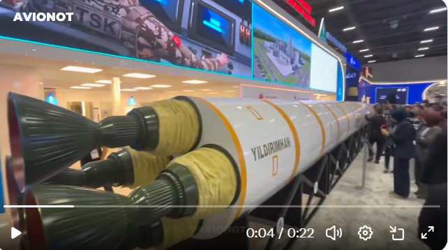 MASAOMORITR's tweet photo. #Eilmeldung 🇹🇷
Türkei präsentiert nationale #ICBM „Yildirimhan“ mit einer Reichweite von 6.000 Kilometern auf der #SAHAEXPO2026
Die ballistische Interkontinental- Rakete hat eine Reichweite von 6.000 km und erreicht Geschwindigkeiten von Mach 9 bis #Mach25 und wird mit flüssigem #Stickstofftetroxid (N₂O₄) betrieben.
Die #Yildirimhan kann auch als #SLV (Satelliten Weltraumträgersystem )eingesetzt werden und wurde vom Forschungszentrum des türkischen Verteidigungsministerium entwickelt .
@Bjoern__M @VorgBeob @kaikowsky @Konflikt_Sicher @Hansdampf @Wachter__M @Gorki45930058 @JWHL12 @winkelsdorf @SvenReh @sfrantzman @Doranimated @MoormannRainer @_StephanBrock @DarthFreder