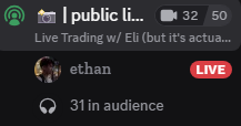 ethantrades's tweet photo. Live Streaming Trading in Discord for the first time, 50 seats available and maybe I'll upgrade the server in the future if you guys enjoy the stream 😂

Join up! https://t.co/g6zsBk7xkj