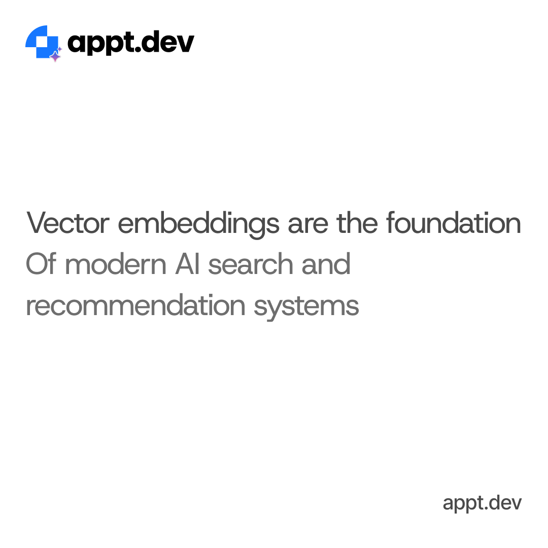 ApptDev's tweet photo. Vector Embeddings
How AI understands meaning, not just words https://t.co/CwtDtQSTWQ