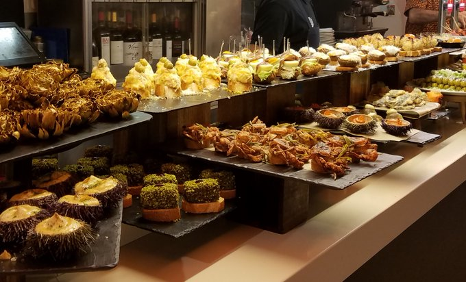atasteofspain's tweet image. A pastry shop? no, a #pintxos bar in San Sebastian, #Spain    Plan ahead your next trip to #foodie heaven 👉 atasteofspain.com/destination/ba… 
#food #wine #cooking #trip #holidays #BasqueCountry