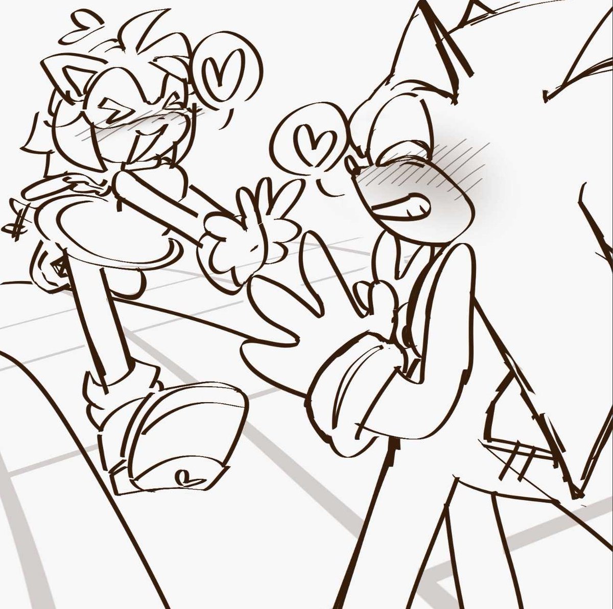 _dearestdolli's tweet photo. Dolli doodles and Yume Sonamy 
#amyrose #sonicthehdgehog #sonamy https://t.co/cNtGcs5OxS