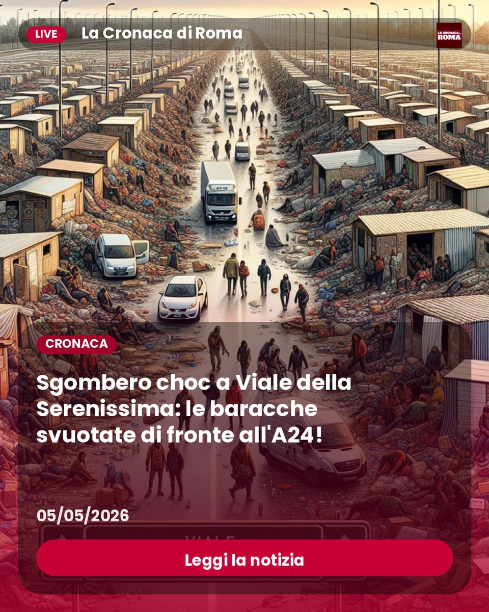 cronacadiroma's tweet image. Leggi la notizia : «Non si può vivere così, in queste condizioni. È una vergogna per Roma!» grida un residente del quartiere Prenestino, mentre indica le baracche di fortuna che stanno sorgendo lungo viale della Serenissima. #Roma #Sgombero #VialeDellaSerenissima
