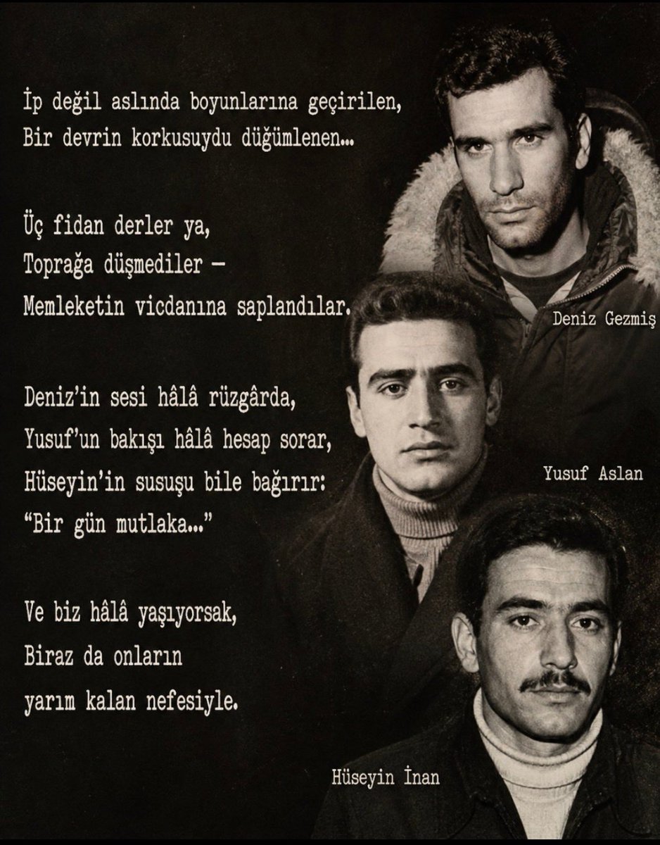 birsucann's tweet photo. #6Mayıs1972
#Darağacında3Fidan 
#DenizGezmiş
#YusufAslan
#Hüseyinİnan https://t.co/t5OJCzZnXj