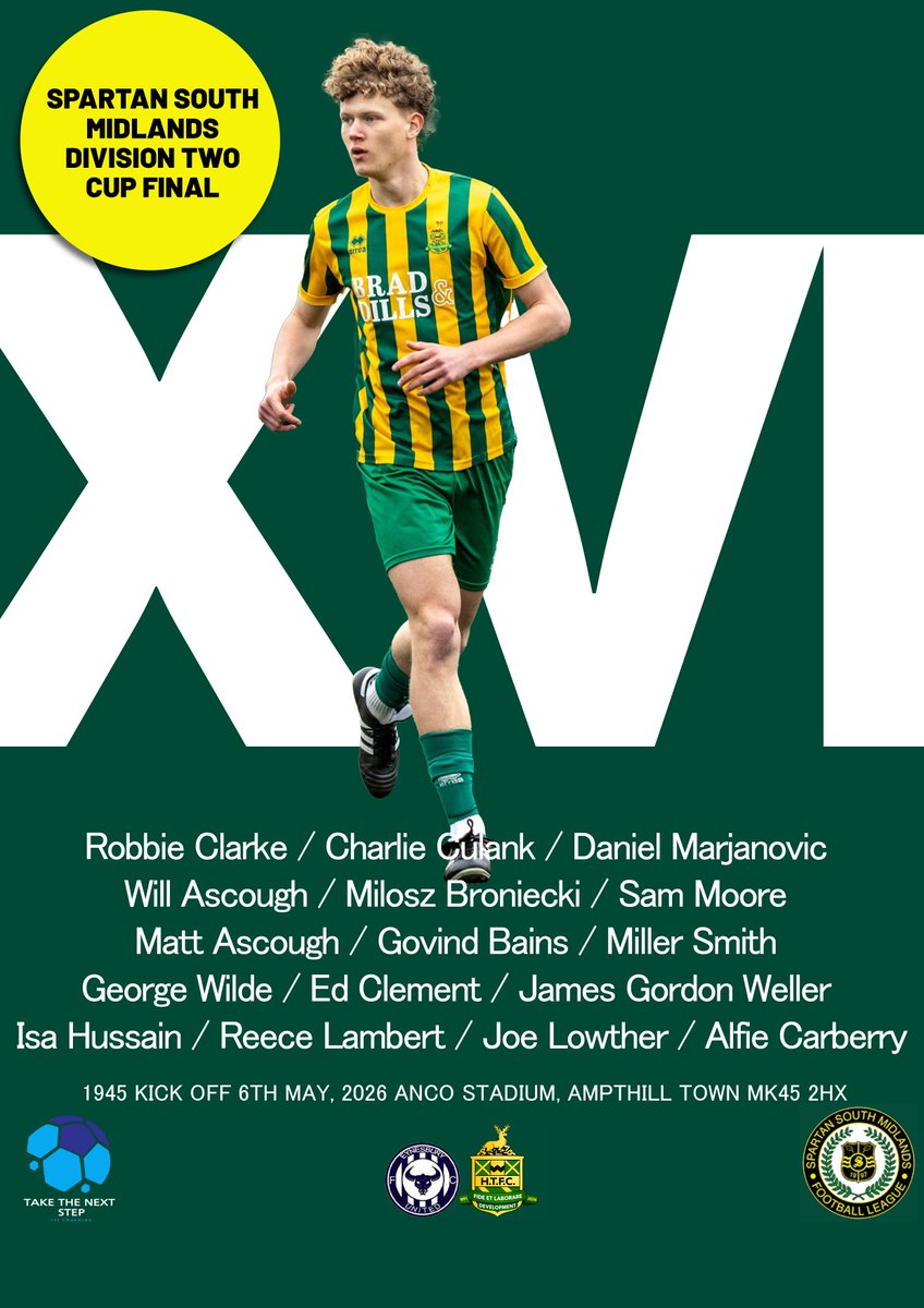 The Harpenden Town side to play Eynesbury United in the Spartan South Midlands Division 2 Cup Final🗞️

🕑1945 KO 
📍The ANCO Stadium, Ampthill Town, MK45 2HX

📷 <a href="/Fredclarkmedia/">Freddie Clark</a>  

#nonleague #nonleaguefootball #harpenden