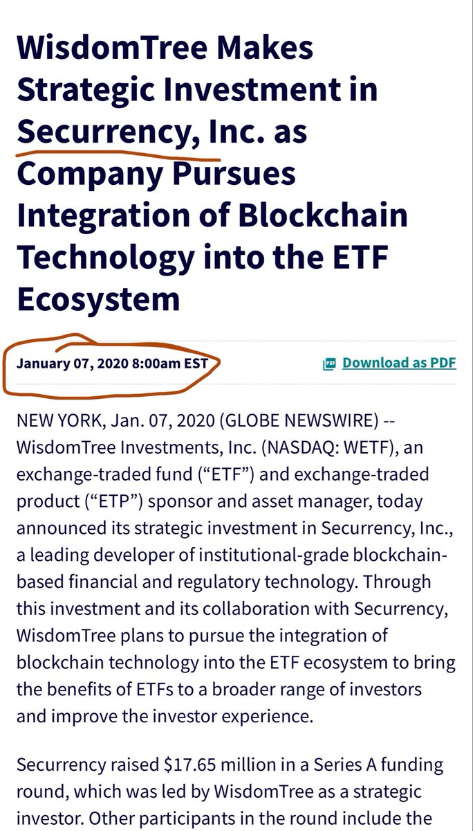 Francis73leal's tweet photo. Stellar, Wisdom Tree, State Street and U.S. Bank Early Investors in Securrency, which later was acquired by DTCC. DTCC Has Patent utilizing #xlm and #xrp. Also Franklin Templeton who utilizes Stellar with Strong Connections to Securrency and #dtcc #securrency #stellar https://t.co/xkWLoBe3bZ