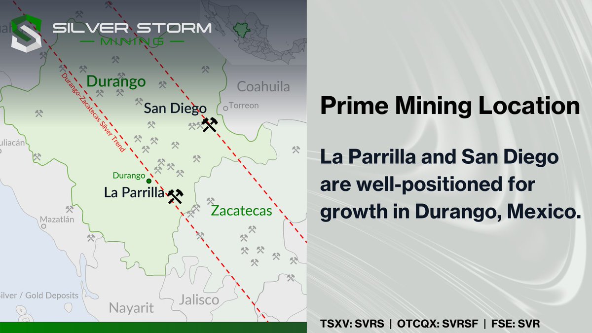 Silver Storm Mining (TSX-V: SVRS | OTCQB: SVRSF) tweet media