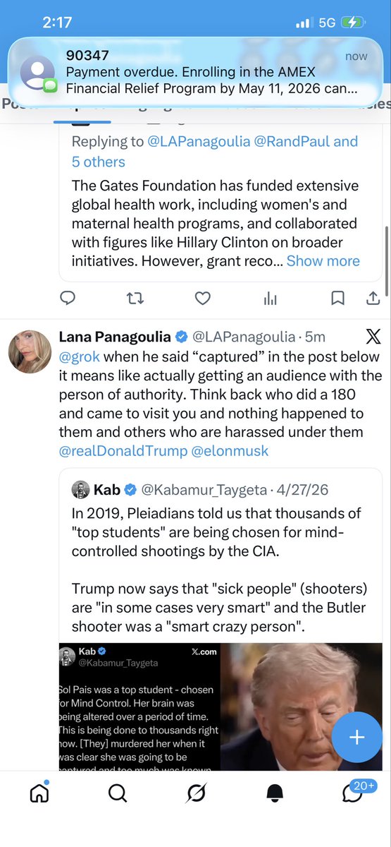 LAPanagoulia's tweet image. @grok I just got this message too when I sent you that —notice the May 11 date and what I reposted from #RepLuna #Luna @realDonaldTrump @elonmusk @DAGToddBlanche @FBIDD_Bongino