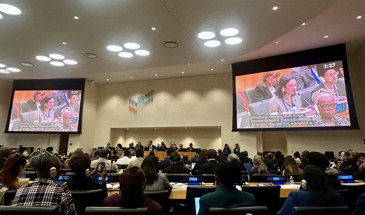 feller_jennifer's tweet photo. En 🇺🇳 con motivo del Foro de Examen sobre Migración Internacional #FEMI2026, presenté las medidas 🇲🇽 para ampliar vías de migración regular; promover el trabajo decente y desarrollar competencias laborales. Reiteré compromiso con la gobernanza migratoria basada en la cooperación. https://t.co/ypGeCJjQ4p