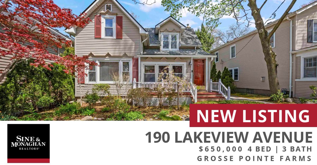gppollyryan's tweet photo. 📍 New Listing 📍 Take a look at this fantastic new property that just hit the market located at 190 Lakeview Avenue in Grosse Pointe Farms. Reach out here or at (313) 402-8294 for more information!

Listed by Shana Sine Camer... https://t.co/YsjahPiMvY https://t.co/ETgWiNkTcu