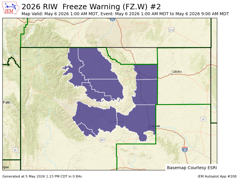 RIW continues Freeze Warning valid at May 6, 1:00 AM MDT till May 6, 9:00 AM MDT mesonet.agron.iastate.edu/vtec/f/2026-O-…