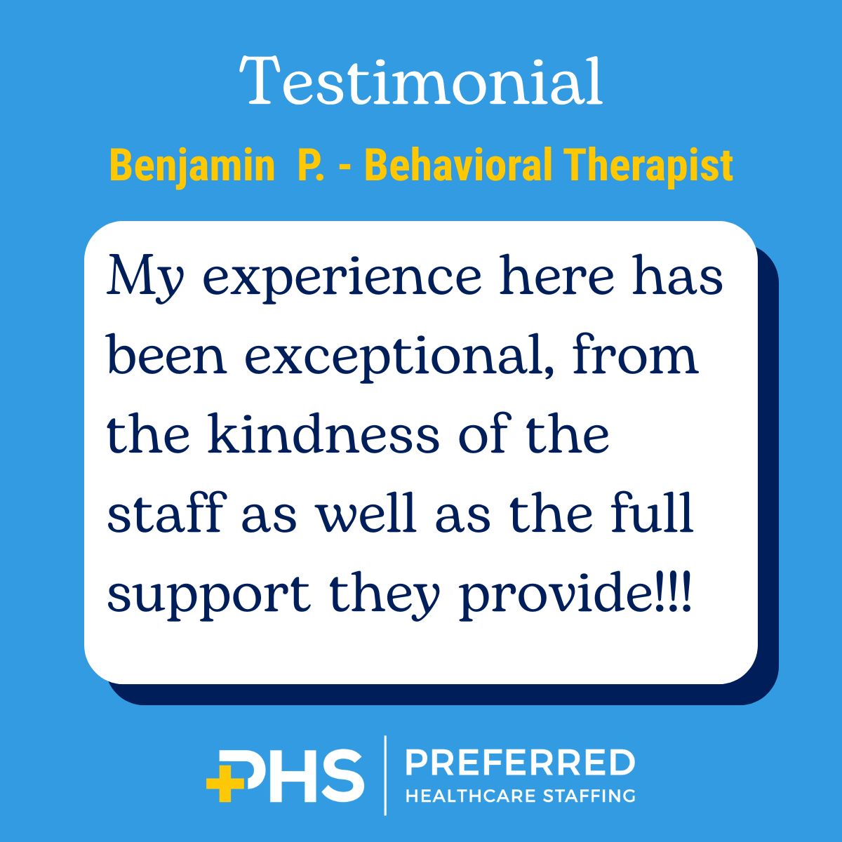 PrefdHealth's tweet photo. Thanks Benjamin! This is the type of feedback that lets our team know we are on the right track 🚂

Get your career moving full speed ahead with Preferred!

Find a new opportunity or apply now to get started: https://t.co/zFGuIuhiA8 https://t.co/8eQwulbCV2