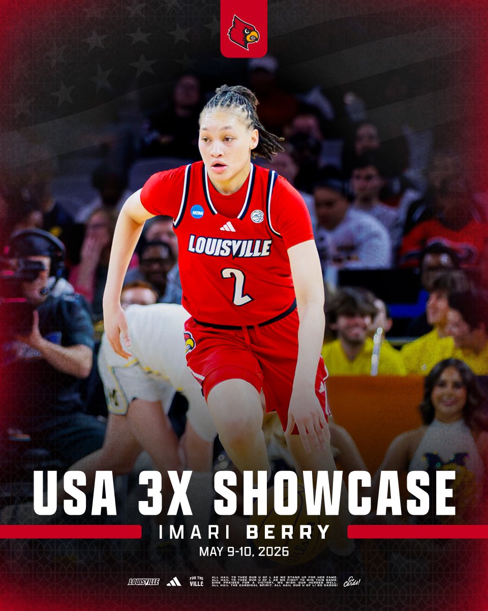 LouisvilleWBB's tweet photo. Congratulations to @BerryImari &amp; @CoachJPineda24 on being selected to participate in the USA Basketball 3X Showcase! 🇺🇸

Details: https://t.co/8dkPkZiOFq

#GoCards https://t.co/VXPCxw9Ijs