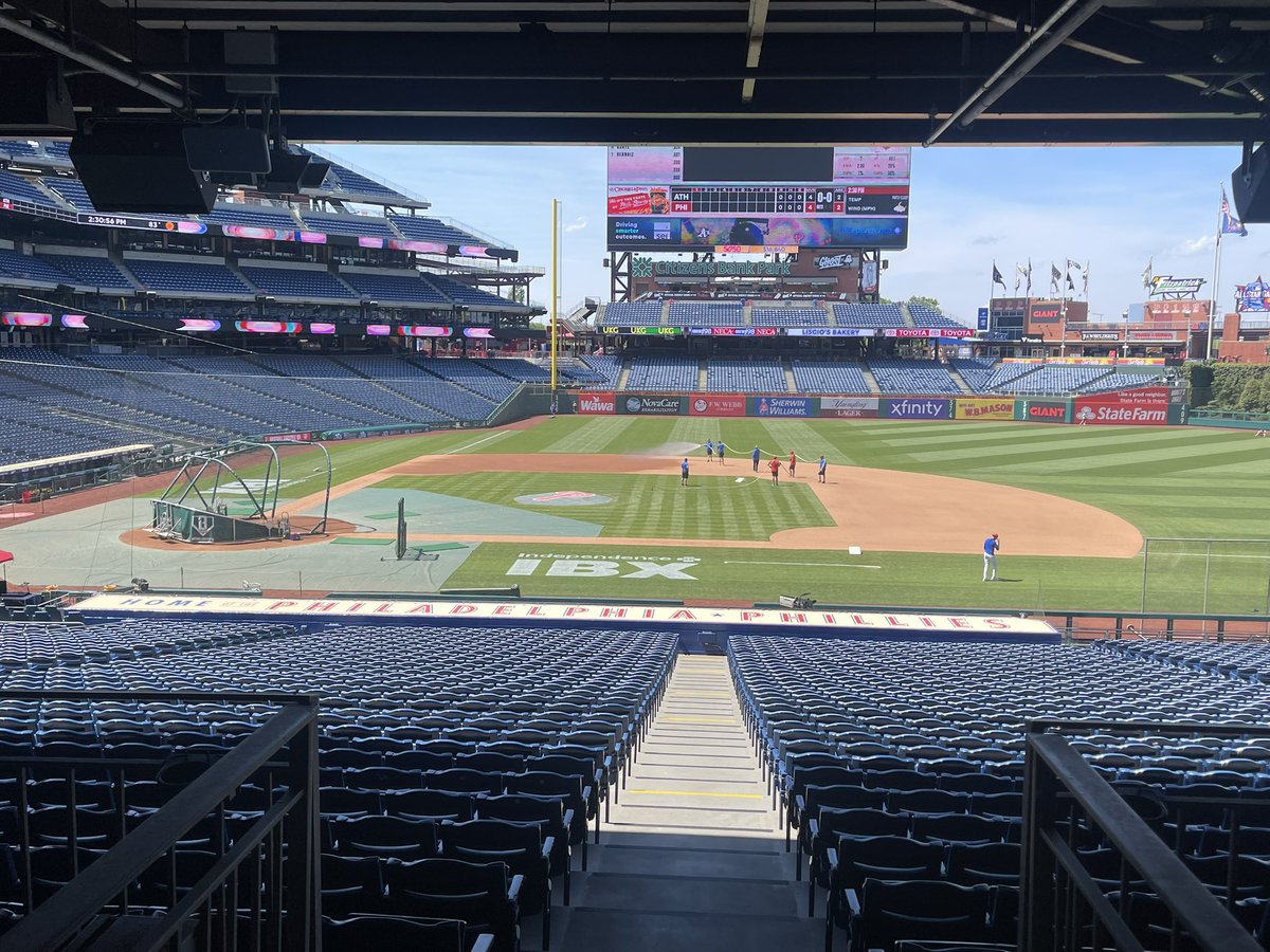 Perfect day for a baseball game. 

#Phillies