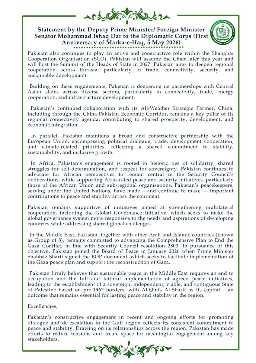 Ministry of Foreign Affairs - Pakistan tweet media
