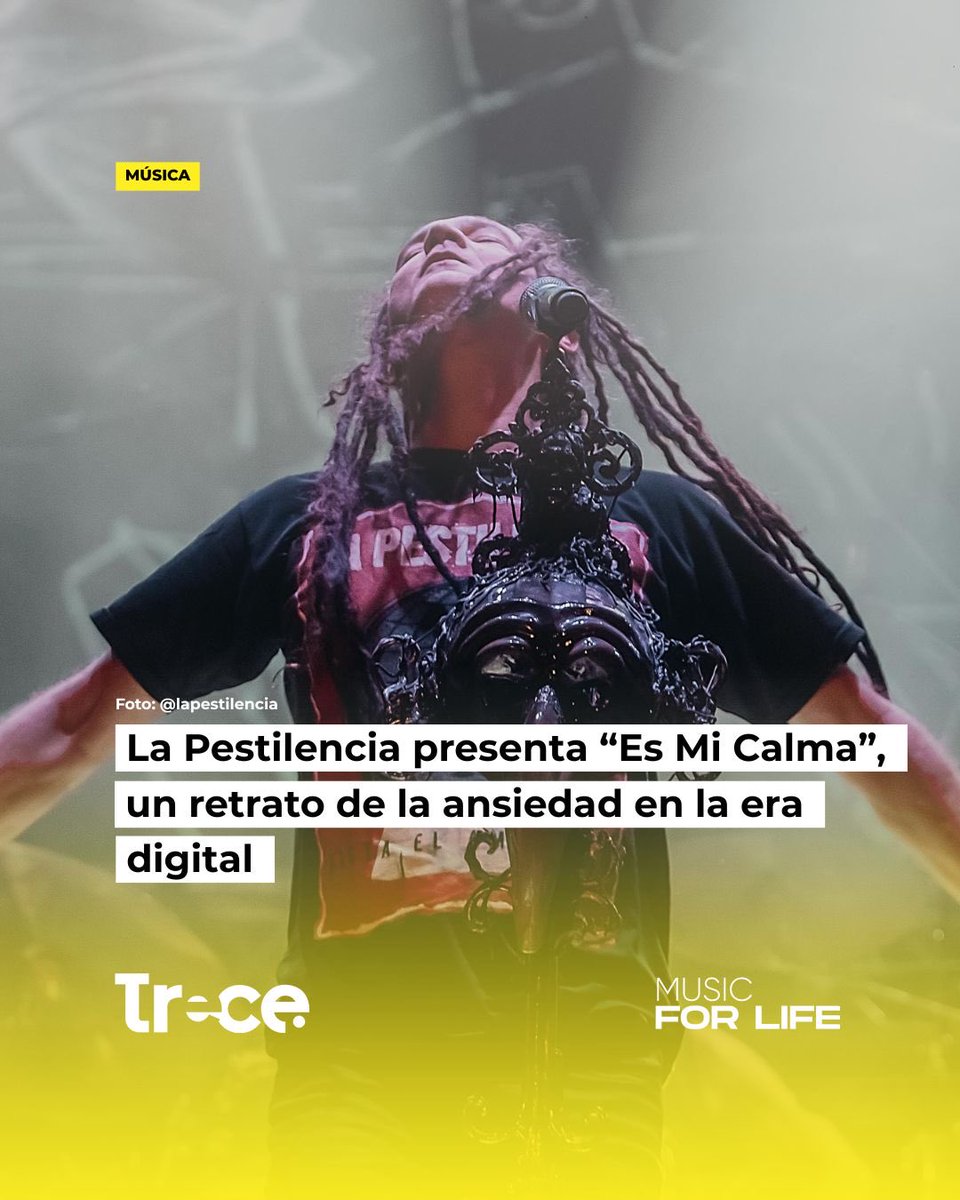CanalTreceCO's tweet photo. La Pestilencia presenta un tema más íntimo sobre ansiedad, fragilidad y equilibrio emocional en la era digital. El lanzamiento marca el cierre previo a “El Último Pogo”, el 28 de noviembre de 2026.
#CanalTrece #Noticia #LaPestilencia https://t.co/NZTWaLvvvX