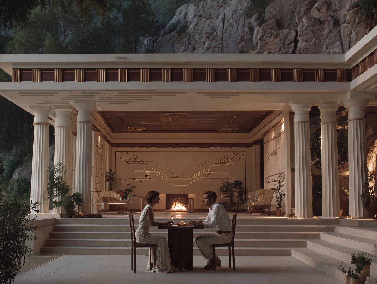 Chronocivilis's tweet image. Greco-futurism, where "the Parthenon meets a spaceship, but with intention".

It blends classical symmetry, columns and proportion with futuristic materials, fluid forms and technology, reimagining ancient logic through a modern lens.

#Architecture #Futurism #Future #Modern