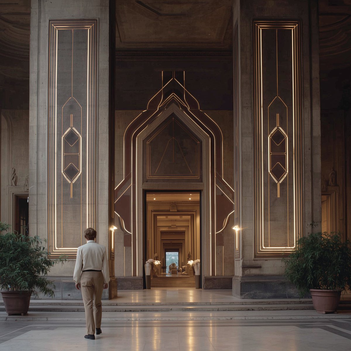 Chronocivilis's tweet image. Greco-futurism, where "the Parthenon meets a spaceship, but with intention".

It blends classical symmetry, columns and proportion with futuristic materials, fluid forms and technology, reimagining ancient logic through a modern lens.

#Architecture #Futurism #Future #Modern