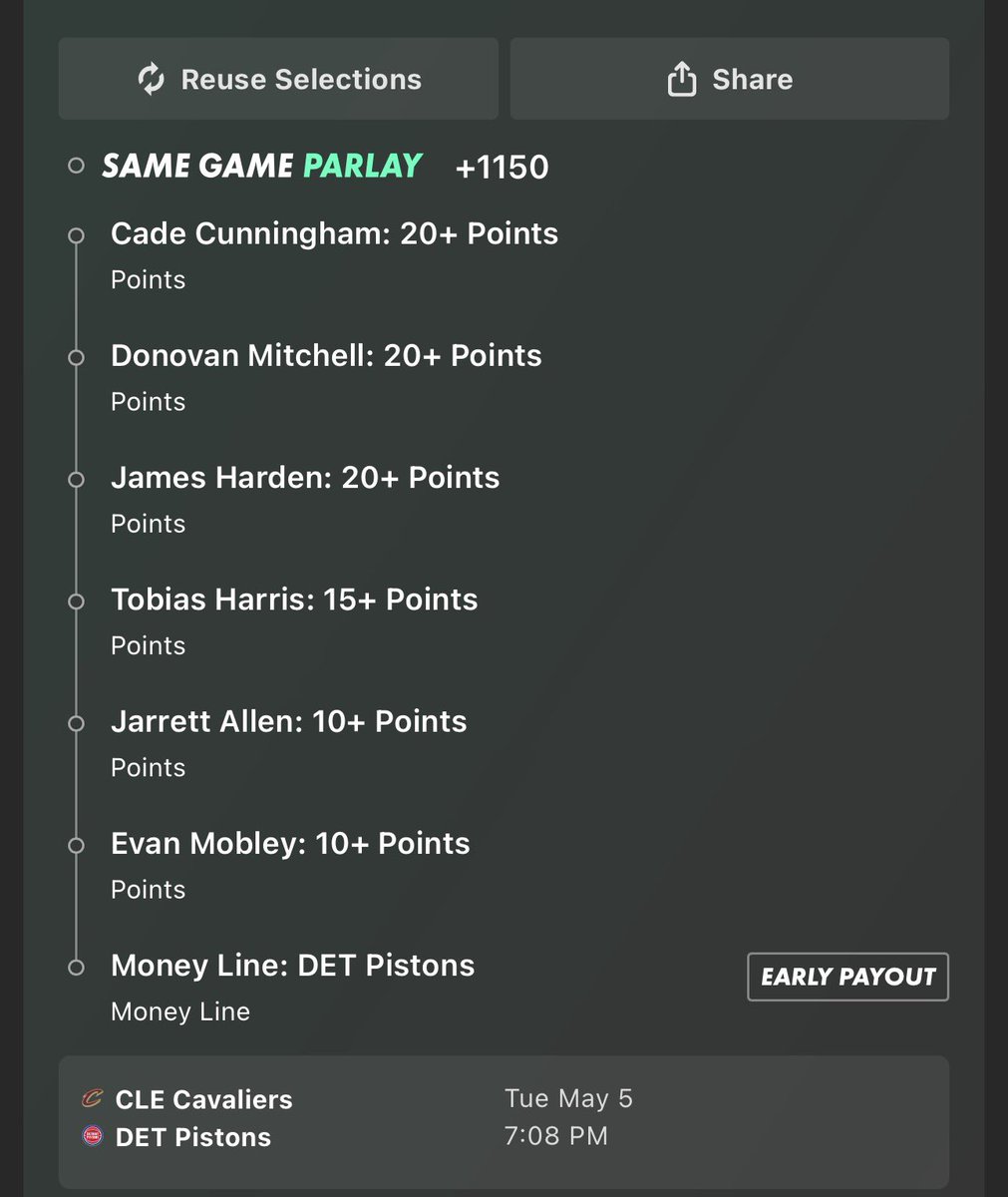 aiplayerbow's tweet image. Lil Playoff Hedge🏆🏀
#sgp #nba #nbaplayoffs #fanduel #draftkings #bet365 @Playbook @TeeroyS11684
