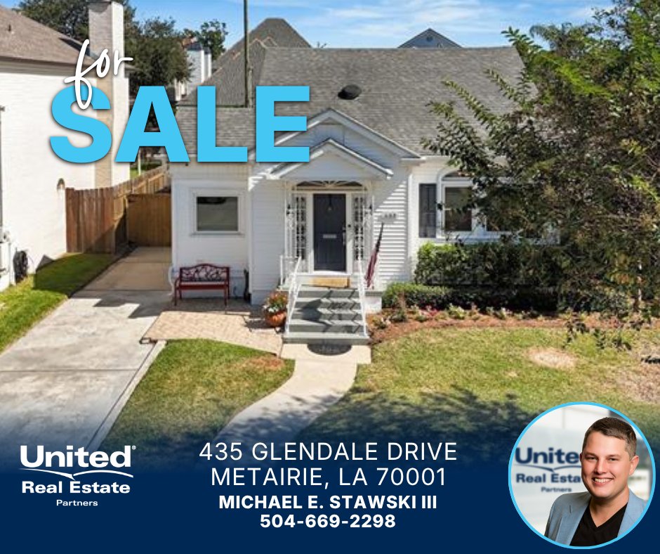 UREPartners's tweet image. Check out this new listing in Metairie! 🏡 Looking for more info? Call Michael E. Stawski III at 504-669-2298 today! #RealEstate #ForSale #JustSold #Metairie #Louisiana