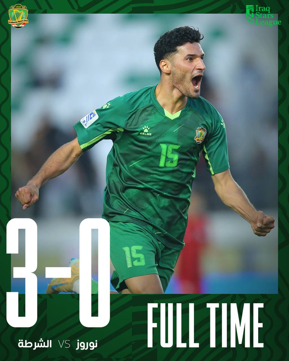 AlshortaSC_EN's tweet photo. FT: Newroz 0-3 Al-Shorta

A huge victory away from home for the defending #ISL champions! 🔥🙌

⚽ Mustafa Saadoun
⚽ Ahmed Yahya
⚽ Bouly Sambou https://t.co/917WjJ0h9d