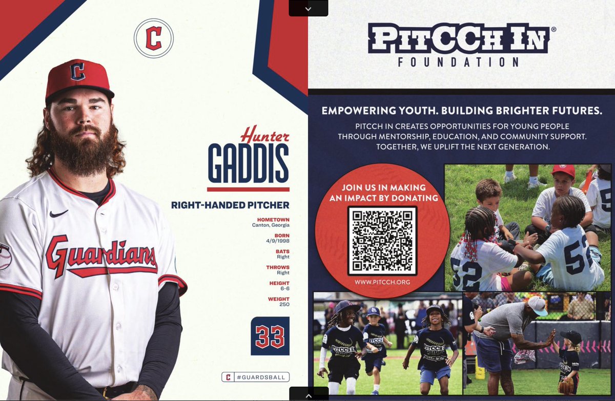 CC_Sabathia's tweet photo. Thank you @CleGuardians for featuring my foundation @PitCChInFdn in this season’s yearbook!! 📕: https://t.co/nv5jf9N4Gz https://t.co/rzdESn7cy4