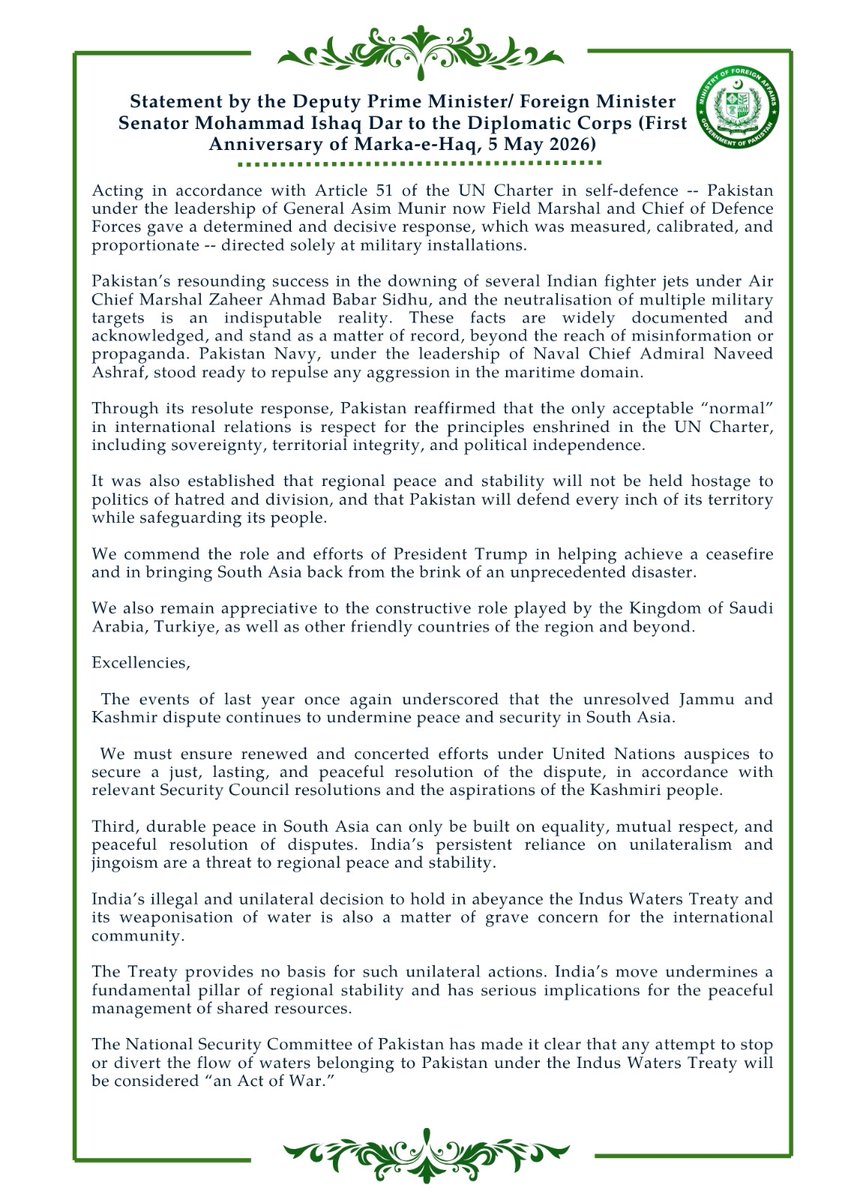 Ministry of Foreign Affairs - Pakistan tweet media