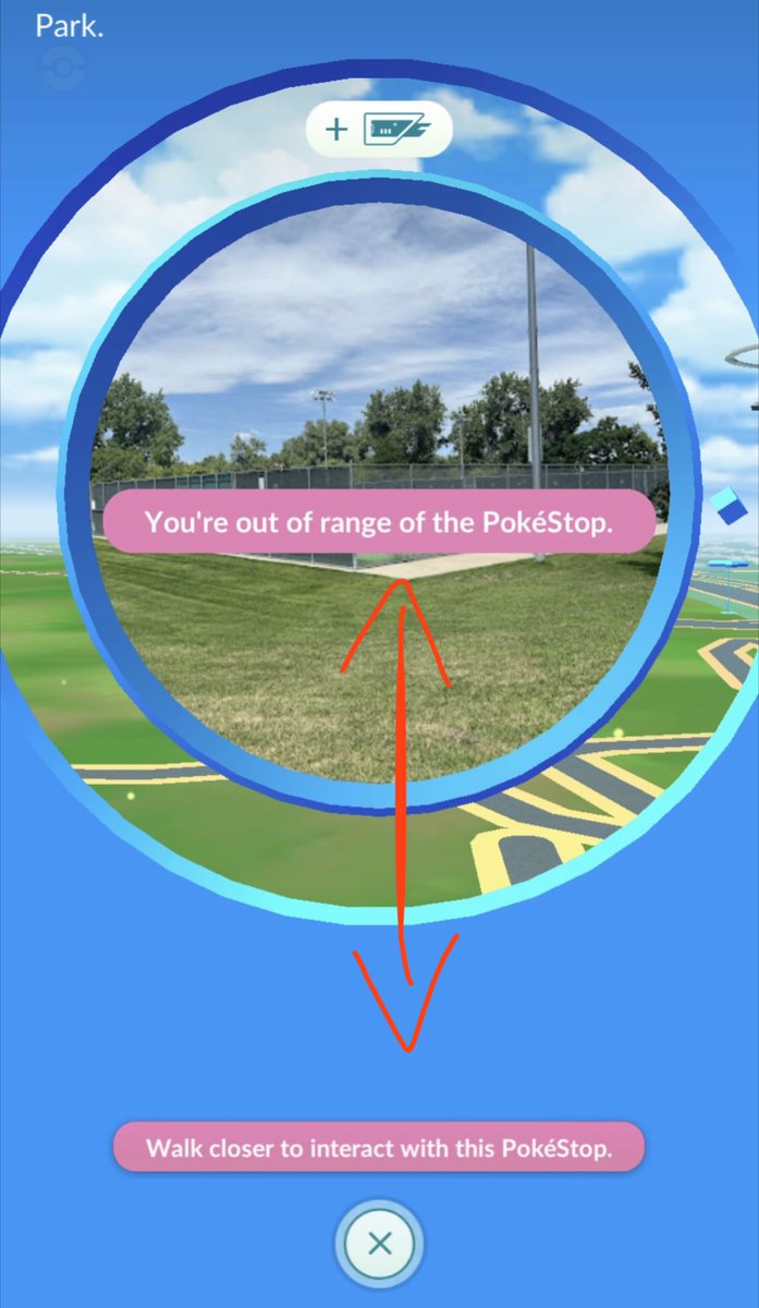 Slaelight's tweet image. I think we need more messages to tell us we are “Out of range” —and complete sentences only 😜😅@PokemonGoApp #pokemongo