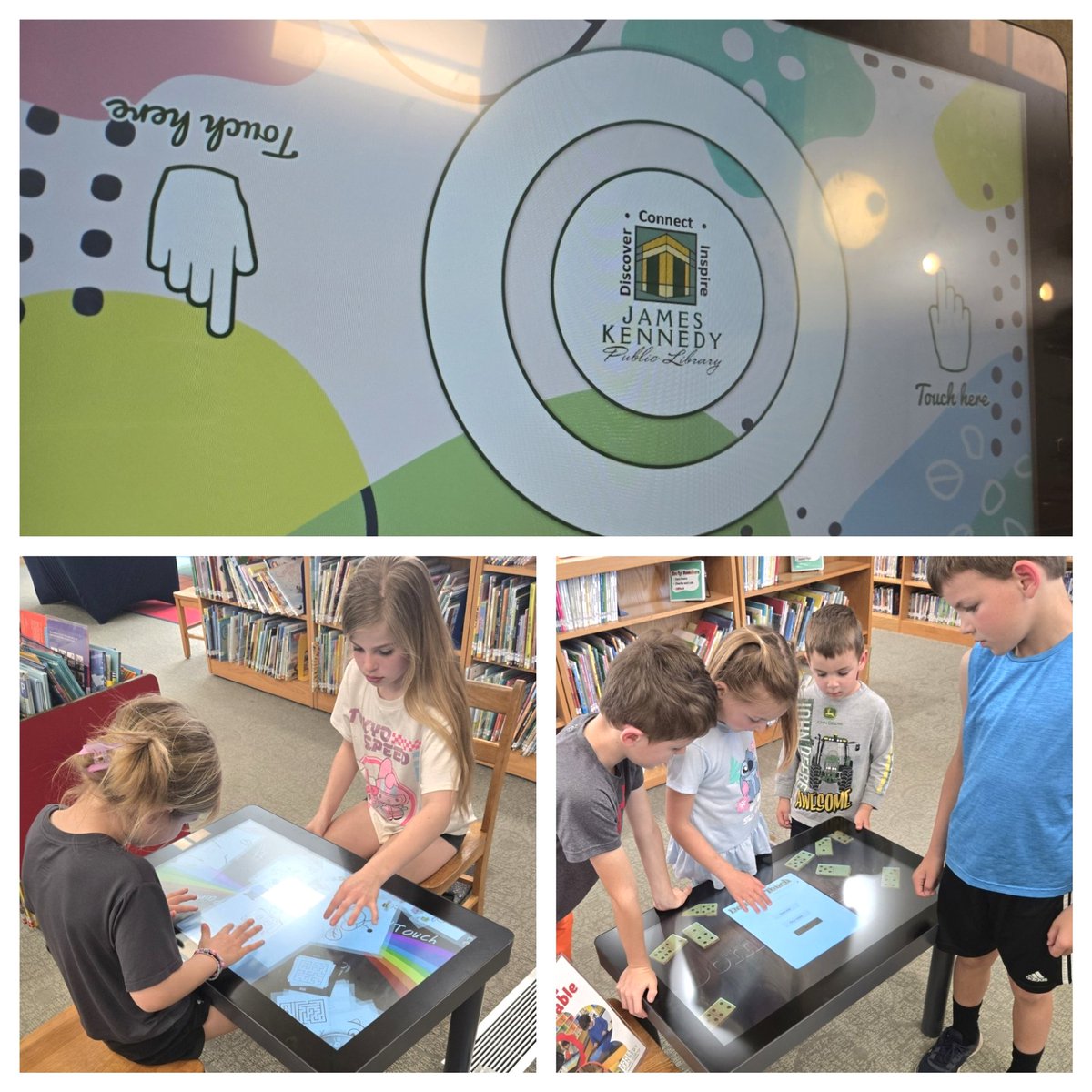 AFTER_MOUSE's tweet photo. There's tons of #fun and #learning on the new PLAY #touchtable at James #Kennedy Public Library in #Iowa. Young #patrons get to play so many #collaborative, multi-player #games. Check it out!

#Learn more: info@after-mouse.com

#interactive #library #librarian #education #social https://t.co/lQ7KNBkklS
