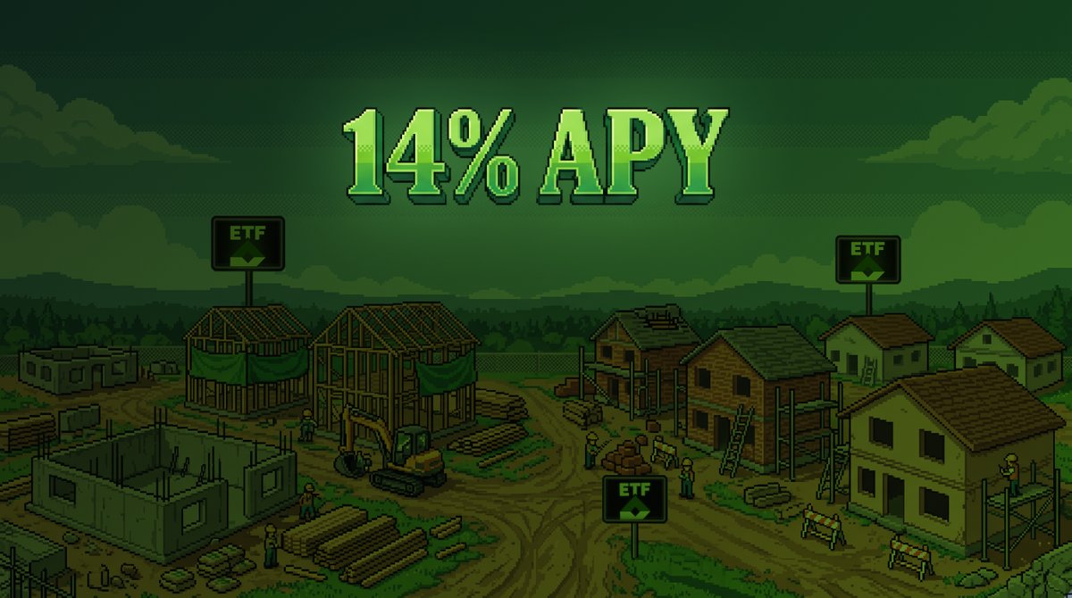 14% APY just for holding real estate exposure on Solana.