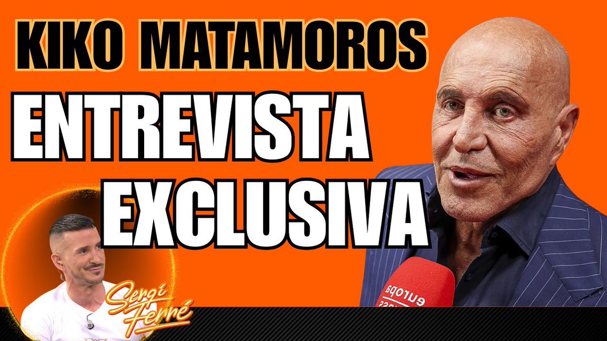 ENTREVISTA EXCLUSIVA A KIKO MATAMOROS. Nos ha contestado a todo y sentencia a MAKOKE/ ISA PI habla claro en DE VIERNES/  La hija de VERÓNICA FORQUÉ habla del trágico final de su madre. Nuevo directo a las 21h ❤️⬇️❤️⬇️

youtube.com/live/6SFKL7A33…