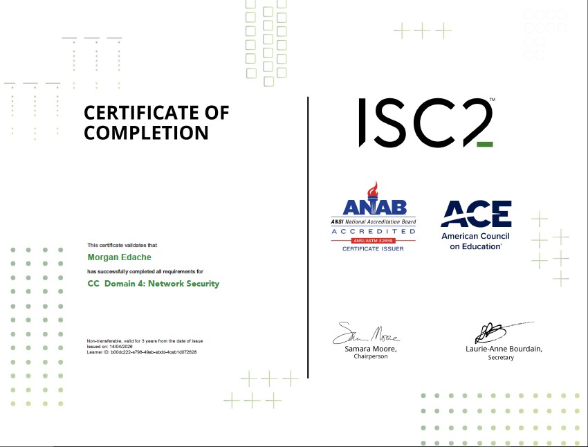 EdacheMorgan's tweet photo. Day 99 of the #100DaysofCyberPH 
Just dropped all my ISC2 certificates .

This journey wasn’t smooth — a lot of studying, retries, and late nights — but we made it.

Stacking knowledge, stacking wins… and we’re not stopping anytime soon.

@PHCyberGiants 
#PHCyberGiants https://t.co/DNlKtg1a0S