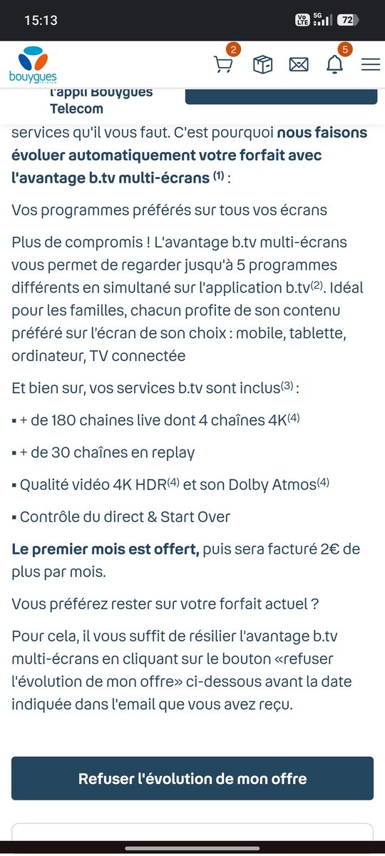 Asdeg_'s tweet photo. @bouyguestelecom les pro pour te coller un abonnement alors que ta rien demandé ! Regardez bien vos mails et notifications 😡📳 https://t.co/yXytTZqiVh