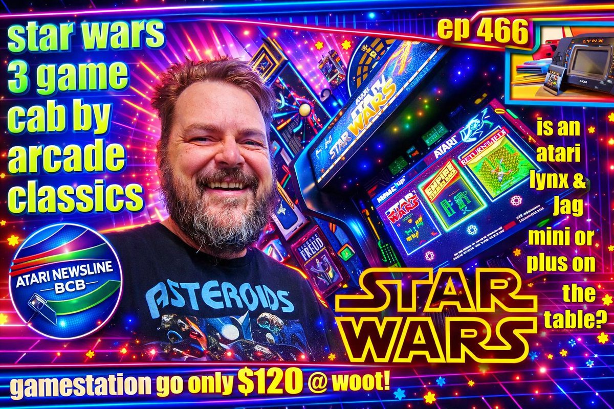 ballistikcoffee's tweet photo. NOW on #AtariNewsline! Is an #Atari #Lynx or #Jaguar Plus or Mini on the table? A new interview w/ David Lowey + #GamestationGo by @MyArcadeRetro is NOW only $120 on @woot! + #StarWars 3 Game #HomeArcade up 4 sale! Should u buy? I show u my cab! #BCB Link: https://t.co/HV7i2MWRdF https://t.co/Wc6wqGugPa