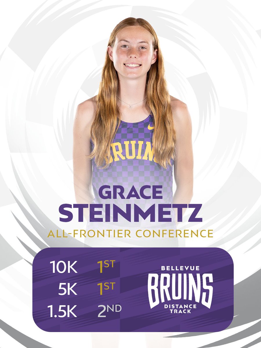 BUBruins's tweet photo. Grace Steinmetz claimed conference titles in the 10,000 meters and 5,000 meters, while adding a runner-up finish in the 1,500 meters. Maggie Boley took home the conference title in the 1,500 meters. https://t.co/1v6QJf8BcP