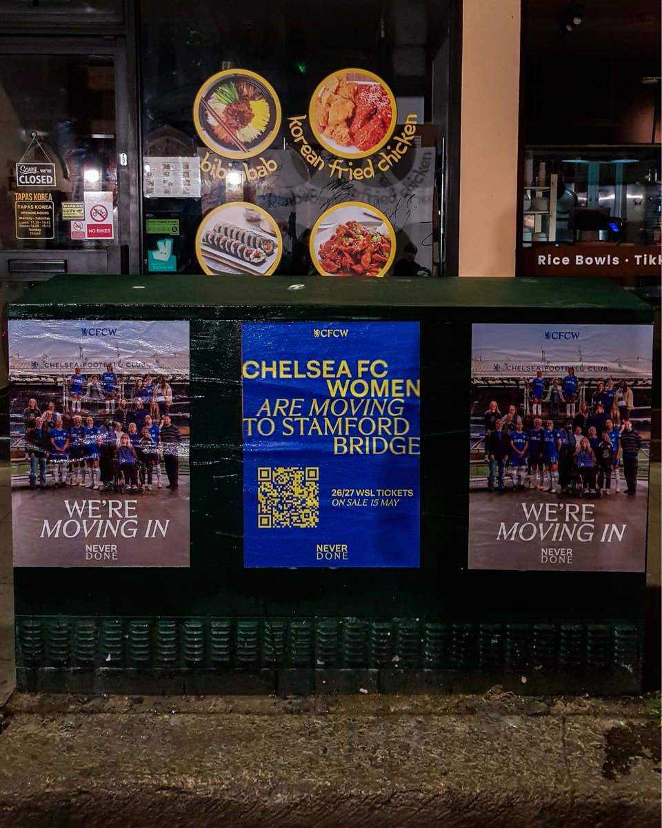 ChelseaFCW's tweet photo. London knows. Chelsea Women are moving to the Bridge. 🏡

Click below to be the first to hear about CFCW ticket information for the 26/27 season.