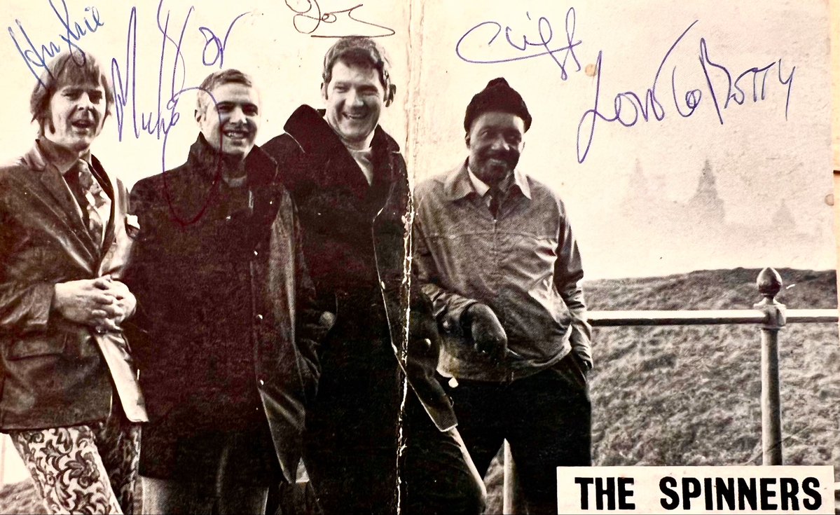 CatoCrane's tweet image. Who Remembers The #Liverpool #Spinners Folk Group Formed in 1958 ? Monochrome #Postcard Bearing Original #Signatures @LivEchonews @LiverpoolTIC  @folksongsociety @Liverpool1207 @LFC @LiverpoolFCW @heswallmagazine @liverpoolphil @RLGCHoylake  @WirralGlobeNews @WestKirbyToday #Folk