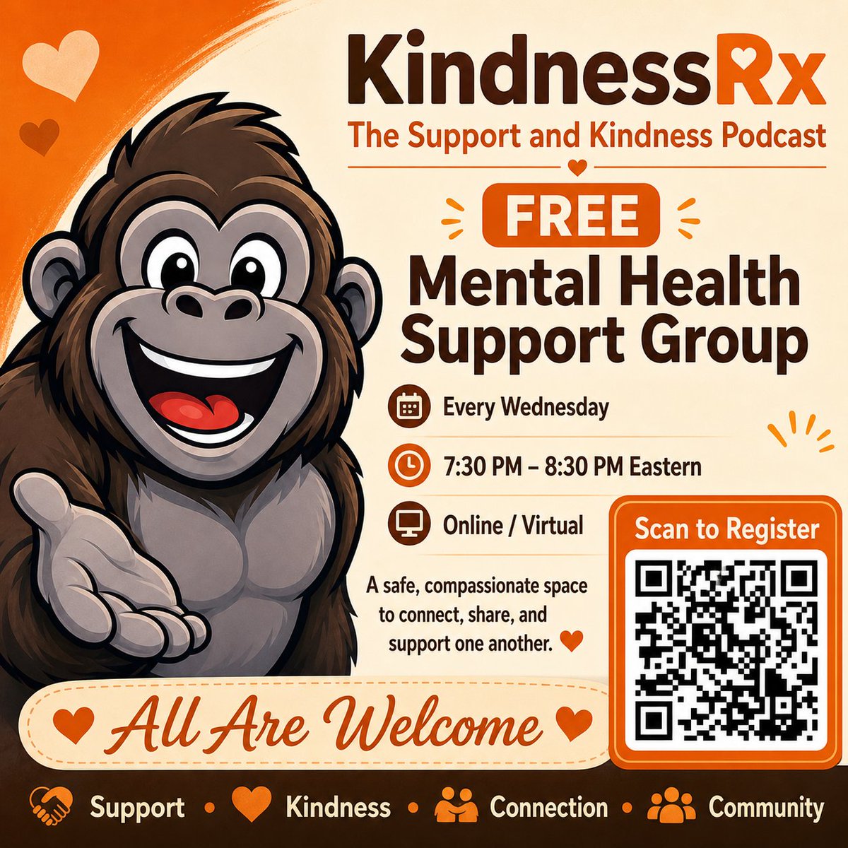 gregscloud1's tweet photo. FREE Mental Health Support Group
You are not alone. 

Our FREE Mental Health Support Group meets every Wednesday from 7:30 PM – 8:30 PM Eastern in a caring online space for support, connection, and community.

✨ Free to attend
✨ Online / Virtual
✨ Supportive and compassionate https://t.co/m201cjF4C7