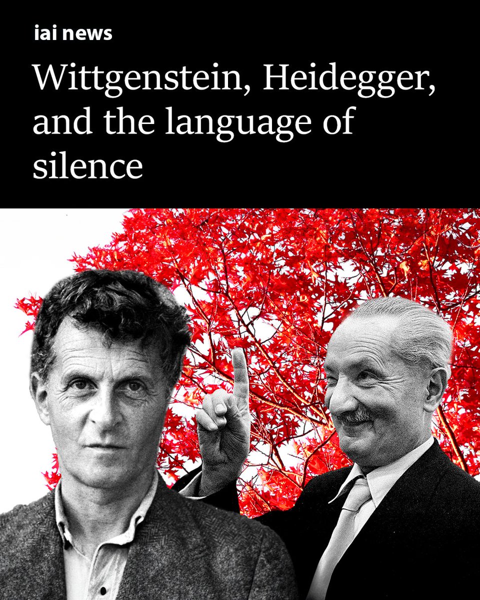 IAI_TV's tweet photo. Wittgenstein and Heidegger both felt that language, for all its power, keeps us at arm's length from the world it tries to describe.

Philosopher Steven Bindeman draws on the two philosophers to argue that words don't just fall short, but actively separate us from reality. 

If language can't bridge the gap between self and world, the answer is silence, Bindeman proposes. Not as absence, but as the only mode of communication that can reach where language cannot.

Tap here to read more. https://t.co/fEgrNMhfsL