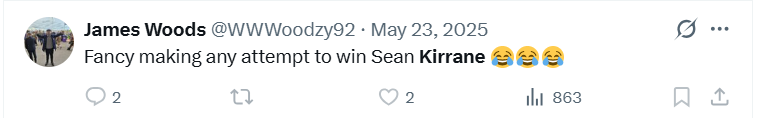 FinalShitePod's tweet photo. Don't worry Sean it won't be long before he is accusing you of not trying again soon enough https://t.co/wgEACxpuYC
