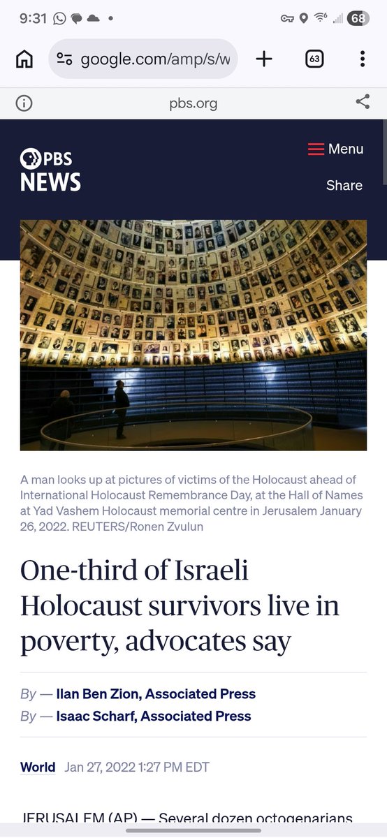 ElleZhee's tweet photo. @lordjojo1978 @invictus5667 @PiccoliPower @RabbiShmuley Israel starves holocaust survivors as policy. Its not by mistake that nearly half live in poverty,  in israel. Jews are not even safe under zionism. https://t.co/GWjlEq8B1T