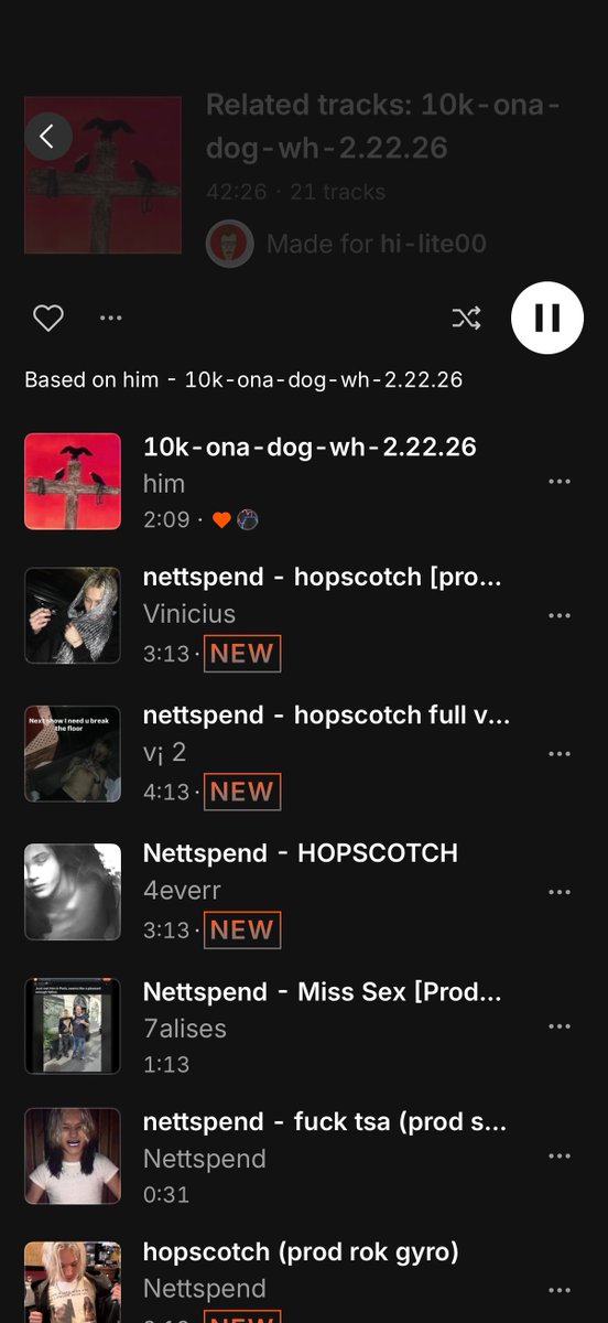 big_island___'s tweet image. そして仕事が早すぎる。
nettspend ばかりやん。
Listen to Related tracks: 10k-ona-dog-wh-2.22.26 #np on #SoundCloud.
on.soundcloud.com/jsw9WmU5aB9Ysx…