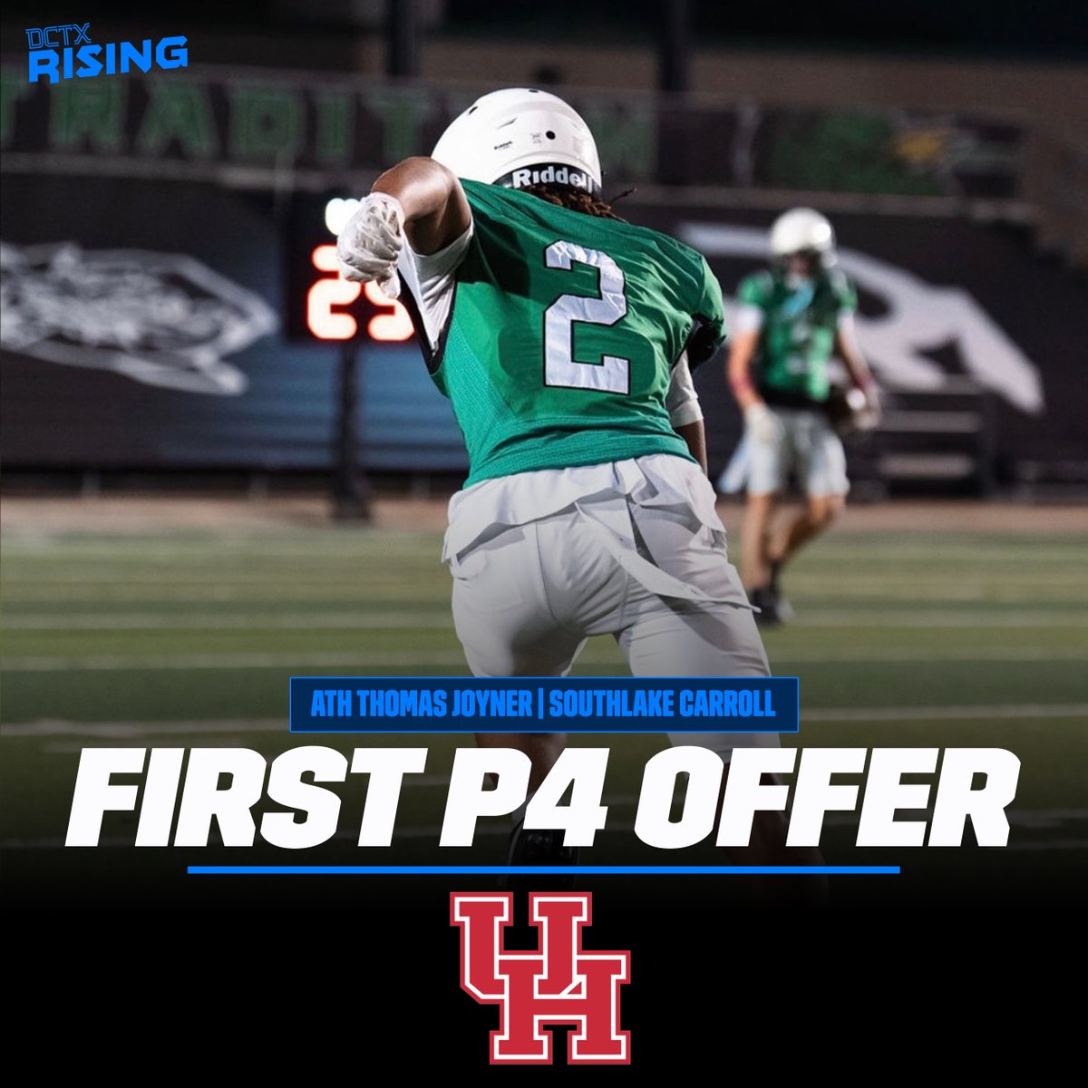 GPowersScout's tweet image. 🚨BREAKING🚨

2029 Southlake Carroll ATH Thomas "Slicey" Joyner (@Thomas_Joyner2) has picked up his first P4 offer from Houston! #GoCoogs #TXHSFB

Joyner has become one of the spring's breakout talents at @SLC_Recruiting. 

Who's next?