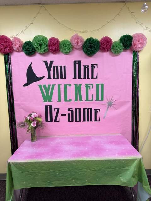 SCE_Principal's tweet photo. Principal Perks: Seeing our school decorated for all of our FABULOUS teachers with the "Wicked" theme. Our SCE PTO is going all out this week. #TooCool https://t.co/ootC8iBsKP
