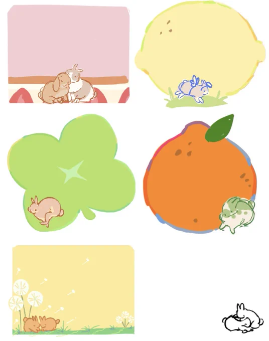 bunny sticky notes.... 